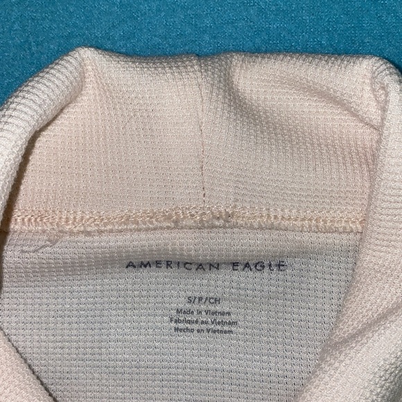 AMERICAN EAGLE OUTFITTERS waffle knit turtleneck long sleeve oversize top size S - Picture 7 of 16